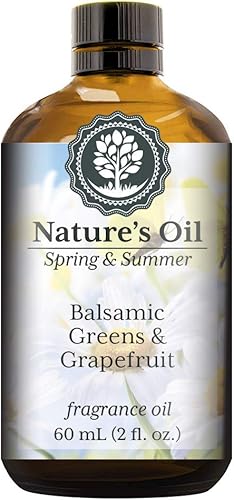 Aceite aromático de verduras balsámicas y pomelo (2.3 onzas líquidas) para difusores, fabricación de jabón, velas, loción, aromas para el hogar,
