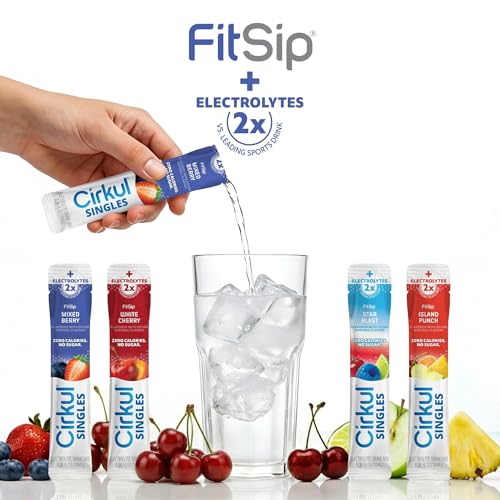 Image of Cirkul FitSip 24-Pack Liquid Electrolyte Sticks. 0 Sugar, 0 Cal, No Powder
