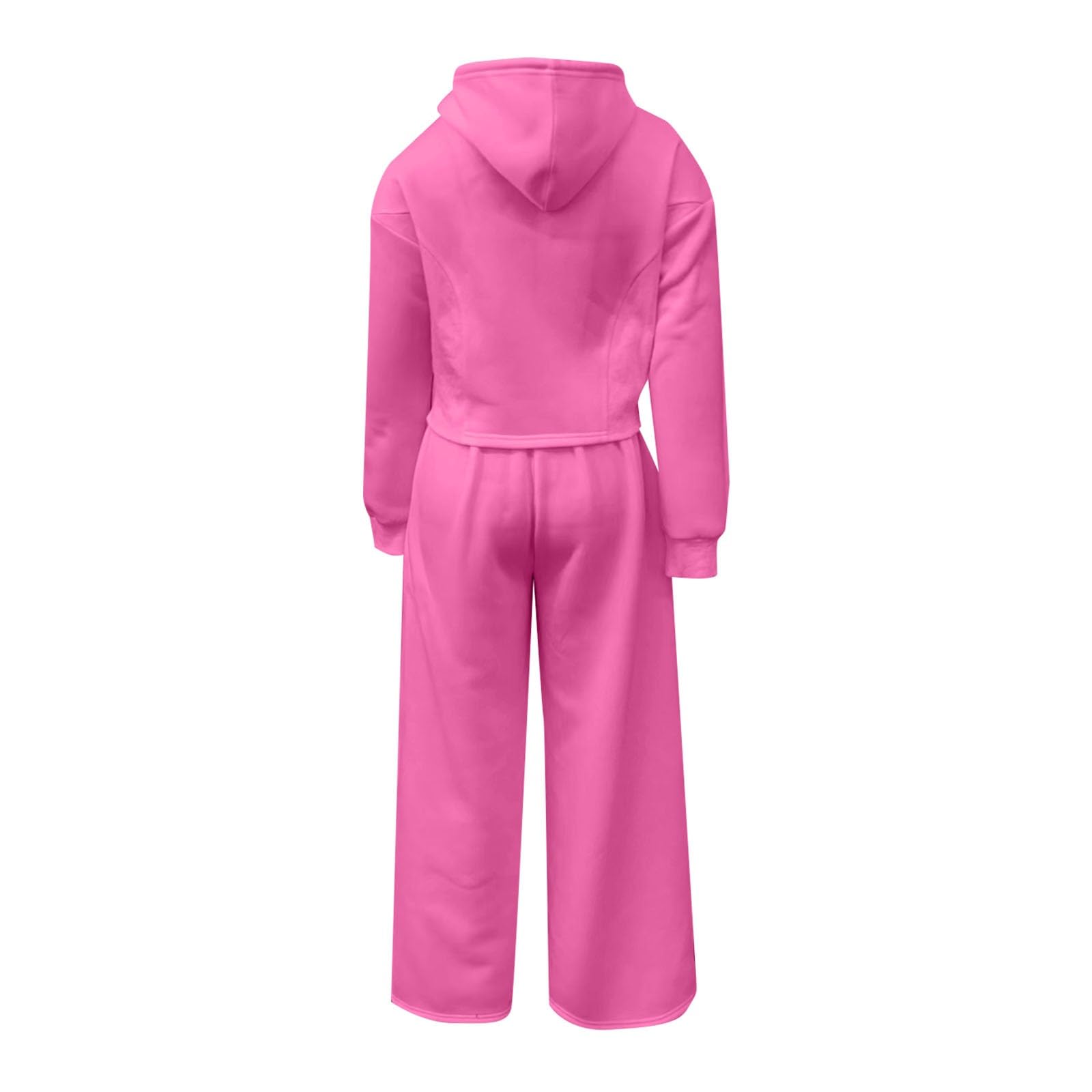 Tuta sportiva da donna, 2 pezzi, a maniche lunghe, in cotone, con cerniera | Tuta sportiva con cappuccio Y2K, tuta da jogging con giacca e tasche, casual, due pezzi, per fitness