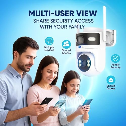 Image of Maizic Smarthome Syno 4G SIM CCTV Camera Outdoor | Dual 4MP Lens 360 View | No WiFi | Color Night Vision | Two-Way Audio | Mobile App Remote Access | SD Card & Cloud Storage