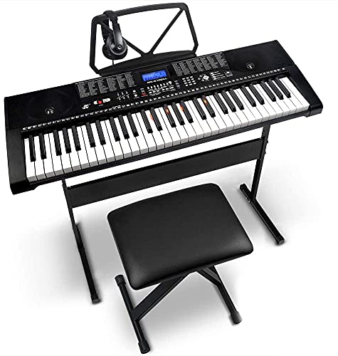 Yahoms Piano à clavier électronique portable Piano numérique 61 touches pour débutants avec touches d’éclairage, système… - Les Beatles, Paul McCartney, John Lennon, RIngo Starr, George Harrison Yahoms Piano à clavier électronique portable Piano numérique 61 touches pour débutants avec touches d'éclairage, système…