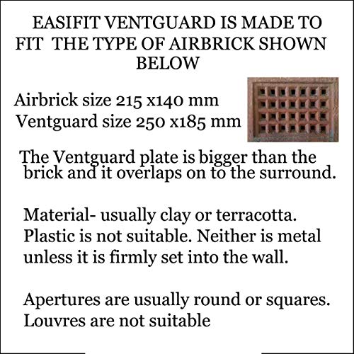 Air Brick Flood Water Vent Cover, Airbrick Vent Grille Cover, Flood Defence Seal, Flood Protection Seal for Double Air Bricks, Seals Air Bricks Instantly. No DIY.