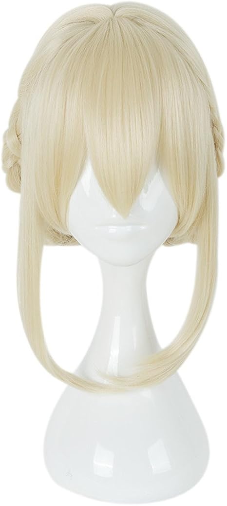 Amazon Zulha ヴァイオレット エヴァーガーデン ヴァイオレット エヴァーガーデン ヘアスタイル コスプレウィッグ イエロー 平均サイズ コスプレ 仮装 通販