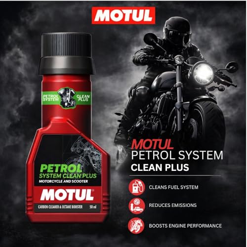 Image of Motul Petrol System Clean Plus 50 ml for Bikes & Scooters - Fuel System & Injector Cleaner, Improves Mileage, Restores Engine Performance & Reduces Emissions