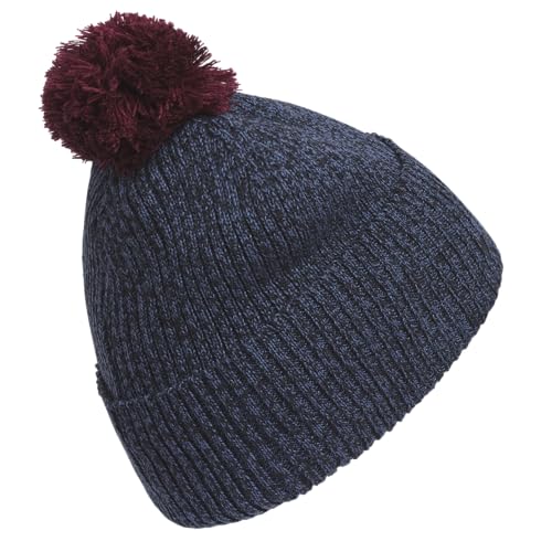 Image of adidas Men's Recon Ballie Pom Beanie | Warm Double-Layer Knit, Soft Stretch Fabric, Snug Coverage, Cold-Weather Ready