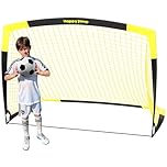 Happy Jump Portable Pop Up Football Goals | Weatherproof Football Nets – 7x5FT Single Pack for Garden & Outdoor Training
