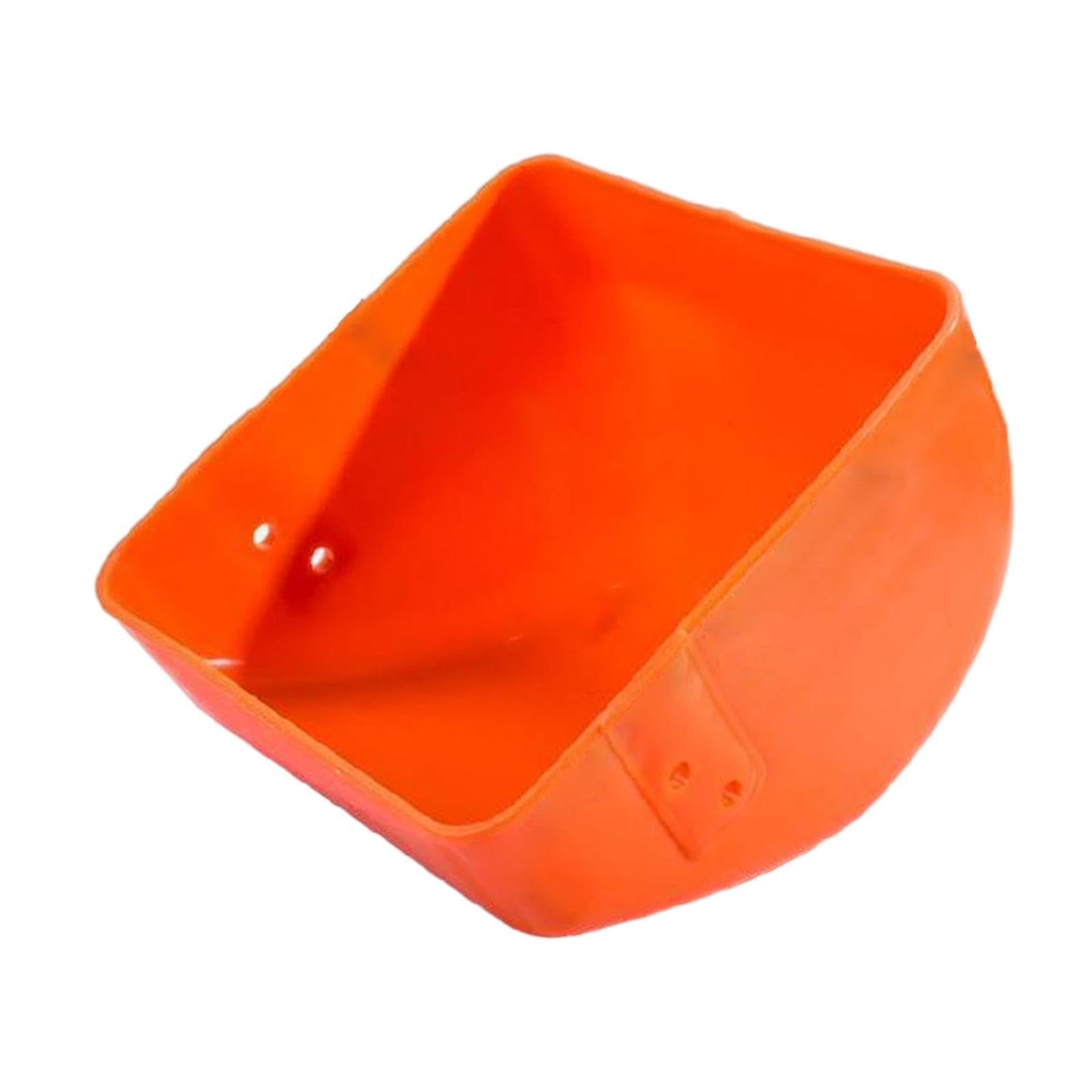 Generic Comedero para Cerdos, Bandeja de Comida, Cubo, de Gran Capacidad, para Aves de Corral, Ganado Vacuno, Perros Y Otros Animales, Naranja
