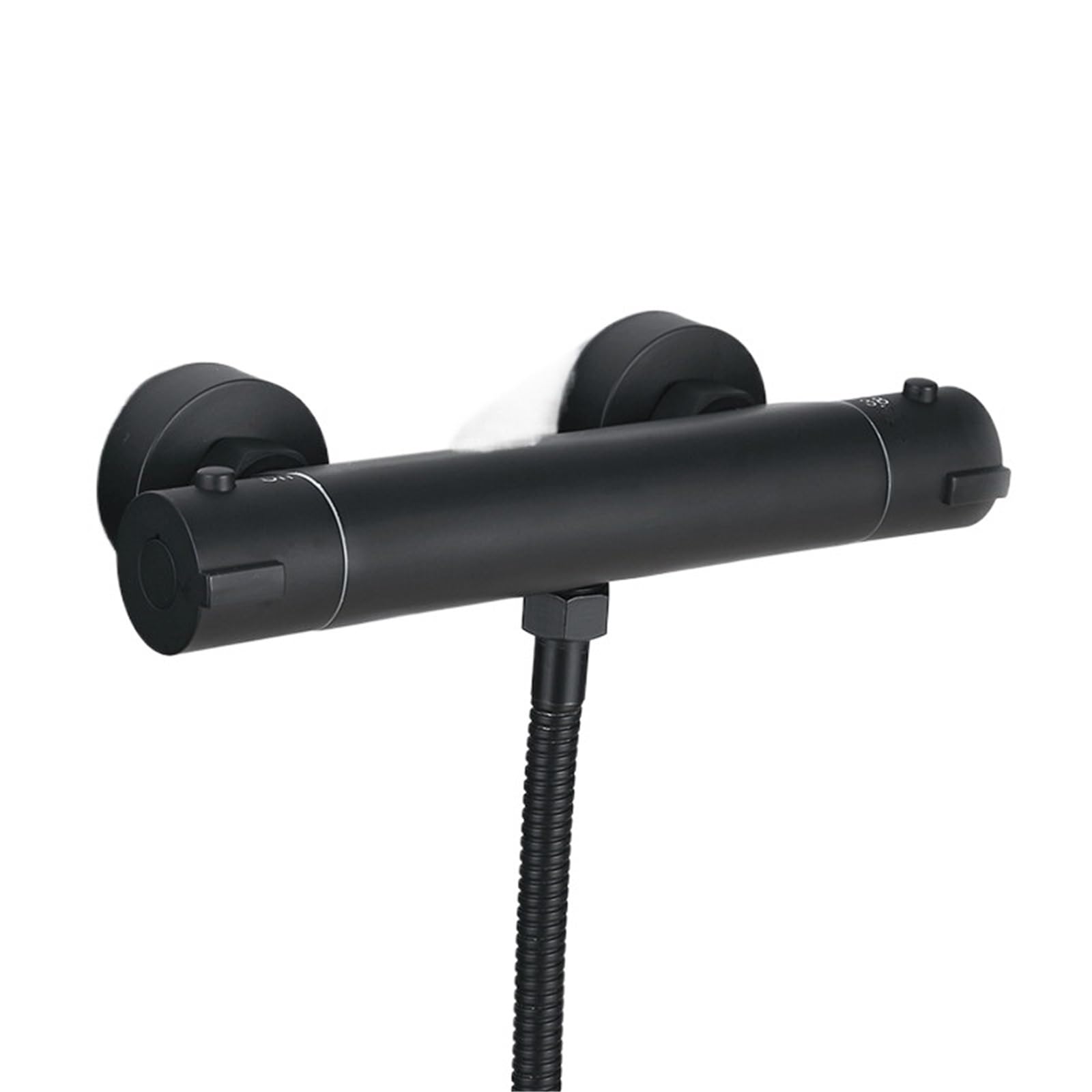 Eamrfvqt Black Brass Thermostatic Shower Mixer