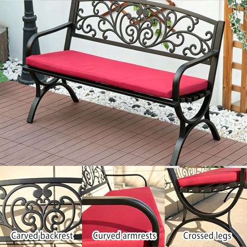 Banc extérieur en acier bronze de qualité supérieure pour cour et véranda