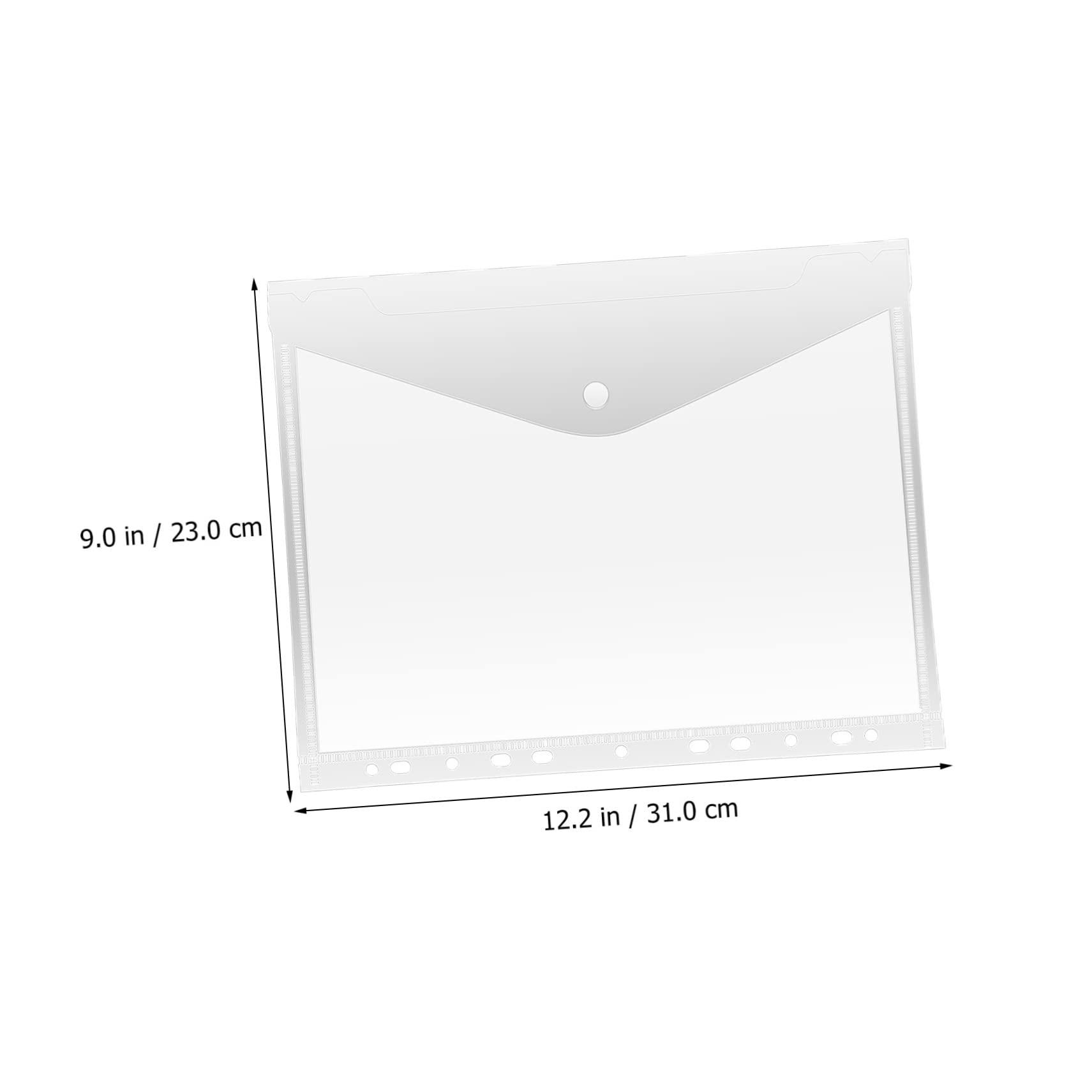 Chemises à Pochettes Trous A4 20 Pièces Pp Plastique Transparent
