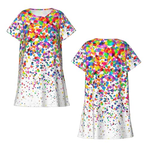Chemise de nuit légère contre la chaleur nocturne imprimé pois - 5