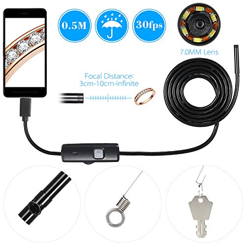 DECDEAL 7 MM 6 LED Lente Endoscópio IP67 À Prova D 'Água Inspeção Endoscópio Tubo de Cobra Fio Câme