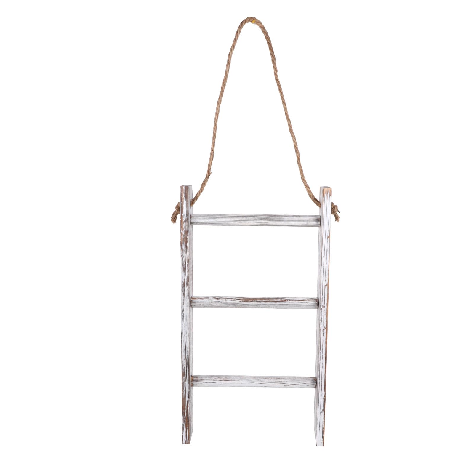 Porte-serviettes à 3 niveaux bois massif et corde pour une décoration chaleureuse et authentique