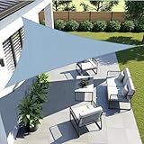LOVE STORY Sonnensegel Dreieckig 3x3x3m Wasserdicht Blau Sonnenschutz Windschutz Segel PES Polyester,95% UV-Schutz für Außenbereich, Terrasse, Balkon, Garten