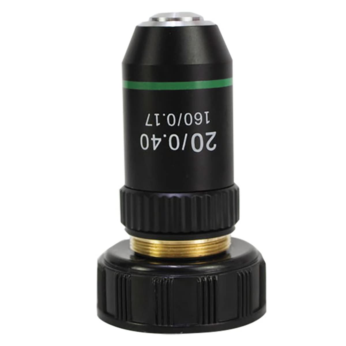 Kit de Accesorios para microscopio 195 Objetivo acromático Negro 4X 10x 20x 40x 60x 100x RMS 20. Partes objetivas de 2 mm portaobjetos de microscopio (Warna : 20X)