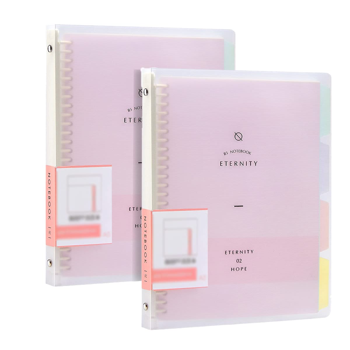 Carnet à spirales A5 TopHomer avec couverture transparente lot de 2