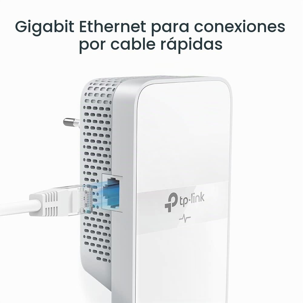 P-Link TL-WPA7617 Kit PLC WiFi AC1200 AV1000, Extensor de Red por Enchufe con Puerto Gigabit, Powerline HomePlug AV2, Doble Banda 2.4/5 GHz, EasyMesh, Plug & Play