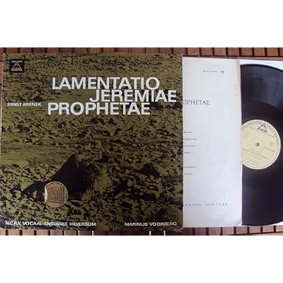 Lamentatio Jeremiae Prophetae. N.C.R.V. Vocaal Ensemble Hilversum, Marinus Voorberg Mono [Vinyl] Krenek, Ernst and N.C.R.V. Vocaal Ensemble Hilversum, Marinus Voorberg