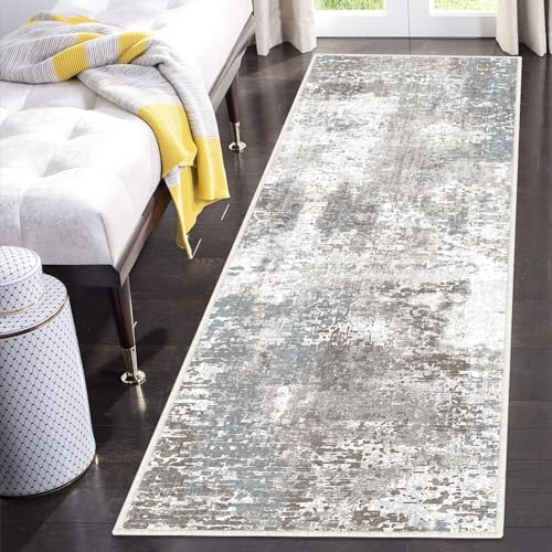 EIVINJE Washable Runner Rug for Hallway 60x180cm: Ultra-thin Abstract Area Rug for Bedroom Living Room - Soft Faux Wool Short Pile Non Shedding - Indoor Floor Carpet for Entrance Farmhouse Office - Cosy Home Interiors EIVINJE Washable Runner Rug for Hallway 60x180cm: Ultra-thin Abstract Area Rug for Bedroom Living Room - Soft Faux Wool Short Pile Non Shedding - Indoor Floor Carpet for Entrance Farmhouse Office