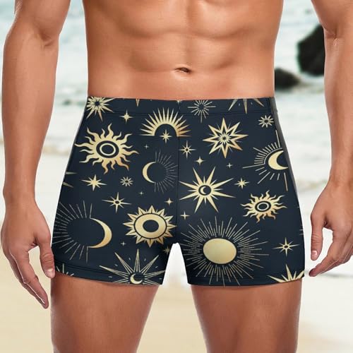 Short de bain homme étoiles lune soleil à séchage rapide - 5