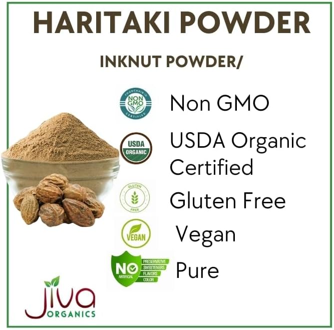 Miniatura 2 de Jiva Organics Haritaki orgánico en polvo 7 onzas  100% puro certificado USDA sin OMG