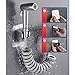 Handheld Bidet Sprayer for Toilet with Spring Hose Toilet Bidet Sprayer Handheld Bathroom Shower Head Hose 3.5M Telescopic Hose Diverter with Bracket for Bathtub,Brushed (Color : Chrome)