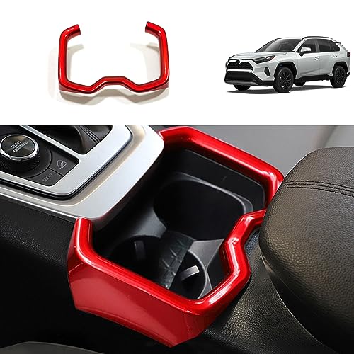 Portavasos para consola central Toyota RAV4 2019-2025 Rojo miniatura 1