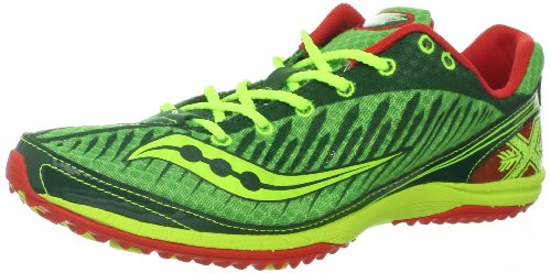 Saucony Men's Kilkenny XC5 Spike Cross-Country Shoe,Green/Citron,13 M US