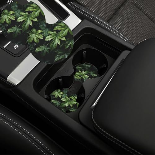 Portavasos para carro 2 piezas negro de neopreno miniatura 1