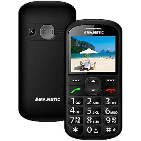 Majestic TLF SILENO 31R - Senior Phone 2,2 Zoll TFT Farbdisplay, Bluetooth, Kamera, LED-Taschenlampe Cover