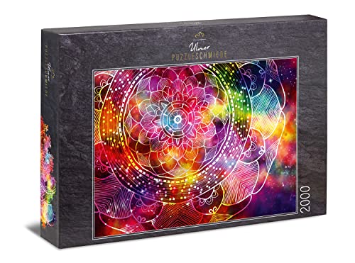 Ulmer Puzzleschmiede, Colourful Mandala 2000pc Classic Puzzle, Modern Style, Jigsaw Puzzle for Adults, Multicoloured