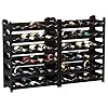 ARTECSIS Weinregal stapelbar Kunststoff fÃ¼r 72 Flaschen, stabiles Flaschenregal in Gastronomie-QualitÃ¤t, modular erweiterbar, Schwarz