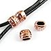 TierraCast Leather Crimp Beads-Copper HAMMERTONE Barrel ID 4X2mm (4)
