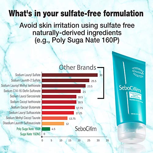 SeboCalm Sensitive Skin Face Wash Vegan Hypoallergenic Facial