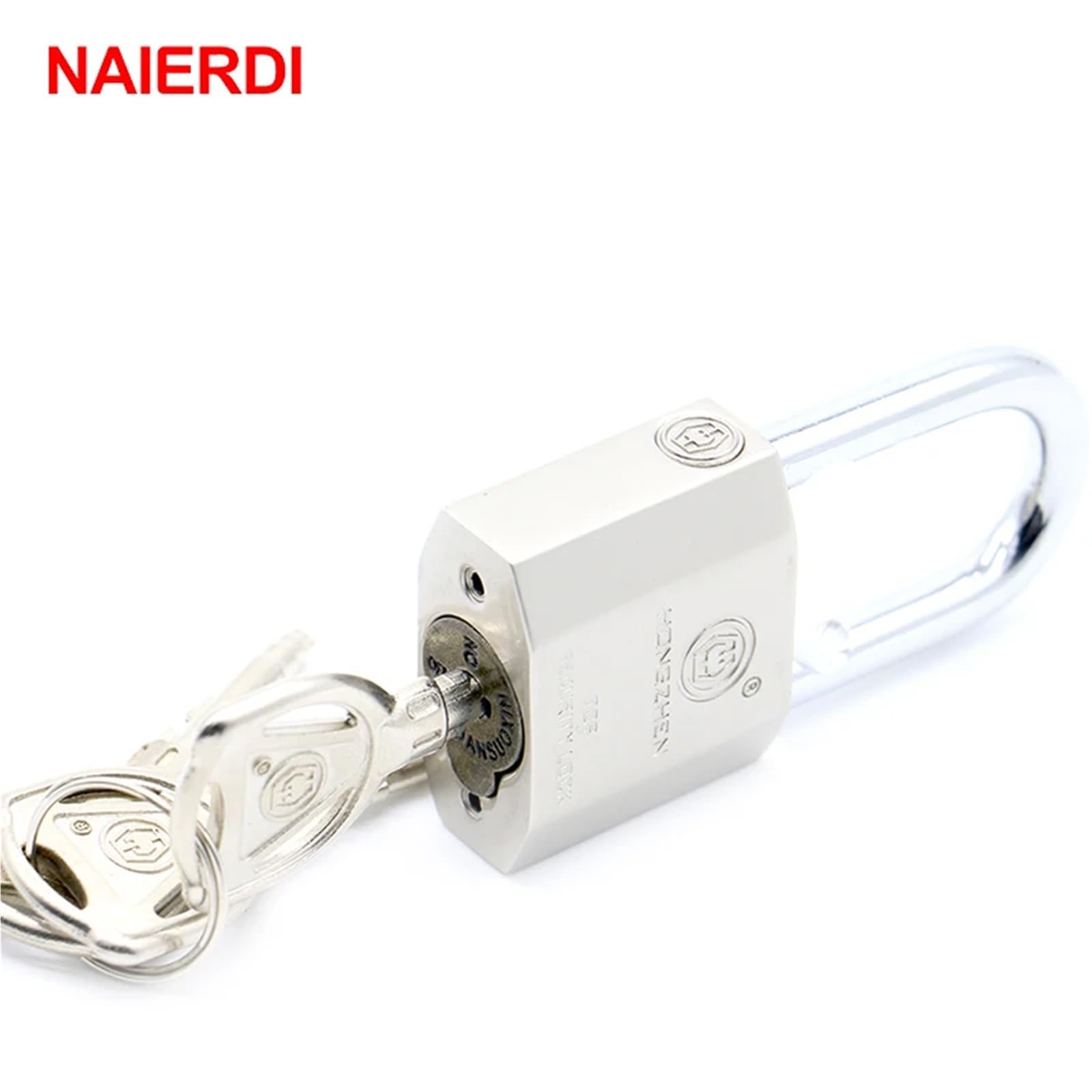 B7 Super B Grade Vorhängeschlösser Silber Farbe Tragbare Rostfrei Gepäck Koffer Tor Schloss 1Pcs(B7 50)
