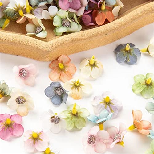Dramlor Artificial Flower Heads, Artificial Craft Flowers, Small Daisy Flower Heads, Craft Mini Flower Heads, Wedding Crown Wreath Accessories Home Decorations, 5 Colors (About 30 Pieces) #TOP6