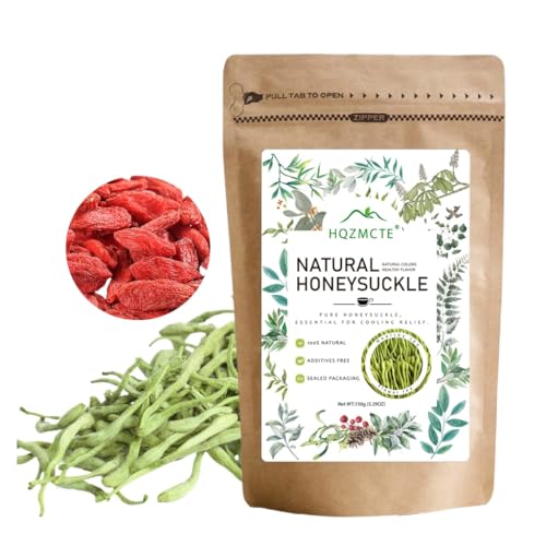 Té De Hierbas Naturales - 150g / Paquete Madreselva Seca + 50g / Paquete Bayas De Goji Secas - No Aditivo