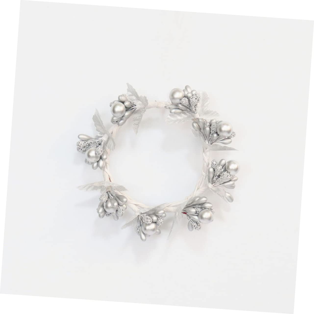 Ciieeo 5 Ensembles Ronds De Serviette Baies Ronds De Serviette en Or Décor Bling Décoration De Noel Decor Noel Boucles De Serviette Baies Couronne Décorative Fil De Fer 4 Pièces * 5
