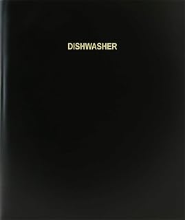 BookFactory Dishwasher Log Book/Journal/Logbook - 120 Page, 8.5''x11'', Black Hardbound (XLog-120-7CS-A-L-Black(Dishwasher Log Book))