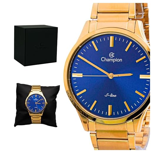Relógio Masculino Champion Aço Inoxidável Dourado Analógico Resistente a Água Original CN21069A
