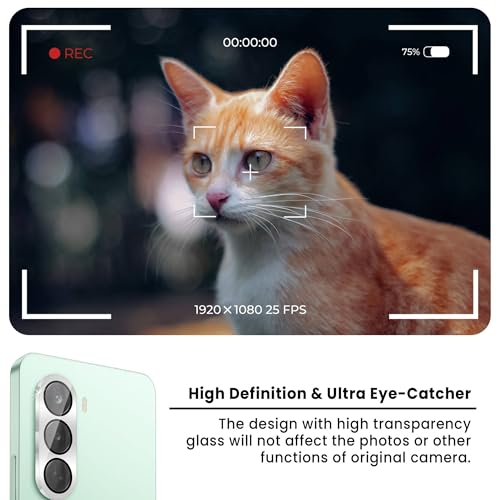 Image of ArmourPro Camera Lens Protectors for OnePlus Nord CE 6 Lite Tough HD Individual Aluminum Alloy Lens Ring Cover, Scratch Resistant, Full Lens Cover| Silver