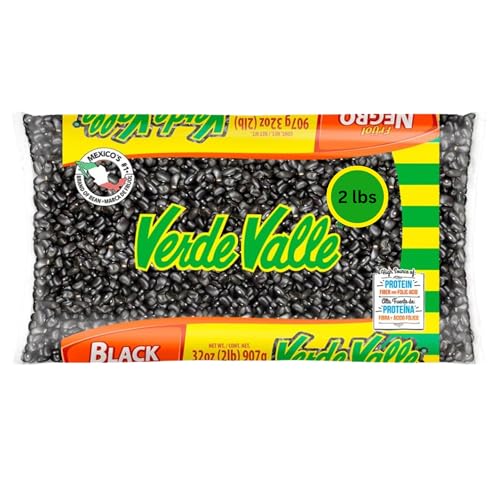 Verde Valle Dried Black Beans 2lb (1 Pack), Dry Black