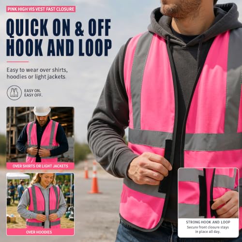 Image of AYKRM 12 colour High visibility viz vest hi vis viz reflective work construction safety vest (XS-8XL)