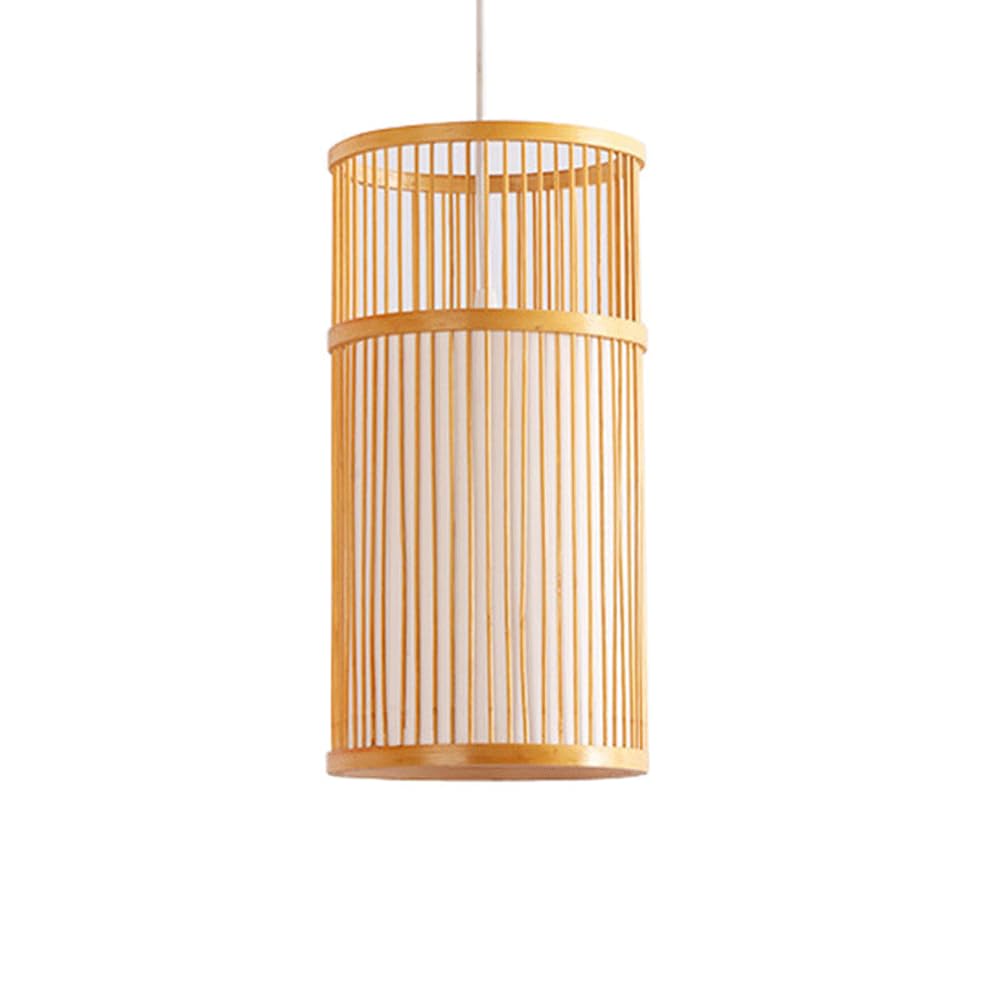 YNAHZAOK Weave Japanese Style Bamboo Pendant Lamp Hand-Woven Wabi-sabi Style Decorative Lights Suspended Type Creative Personality Chandelier for Kitchen Island Dining Room Bedroom Living Room