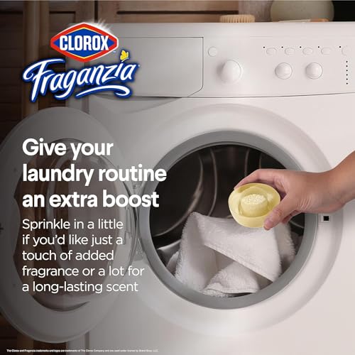 Image of Clorox Fraganzia Laundry Scent Booster Crystals, In-Wash Fragrance Beads for Fresh-Smelling Clothes & Linens, Safe for All Fabrics & Colors, Easy-Pour Bottle, Vanilla Scent, 70 Oz - 6 Pack