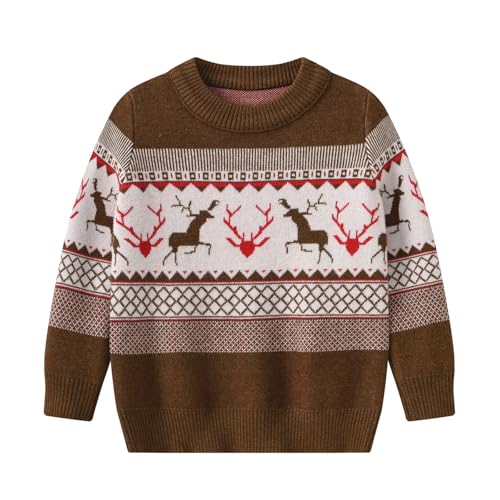 Sweatshirt hiver enfant pull tricoté anti-froid manches longues
