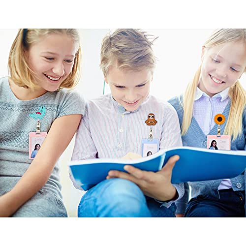 Tenare TENARE-BADGE HOLDERS-376 3 Pieces Felt Cute Badge Nurse Reel Retractable Badge Holder Flamingo Name Id Badge Clip thumb #4