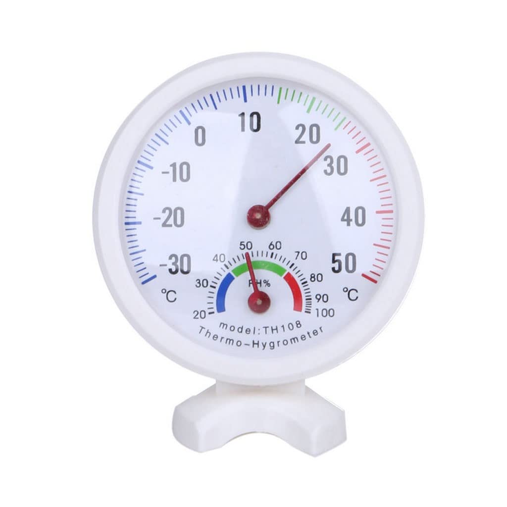 Flashing Mini Clock Scale Thermometer Hygrometer Home Office Wall Mounted Indoor Temperature