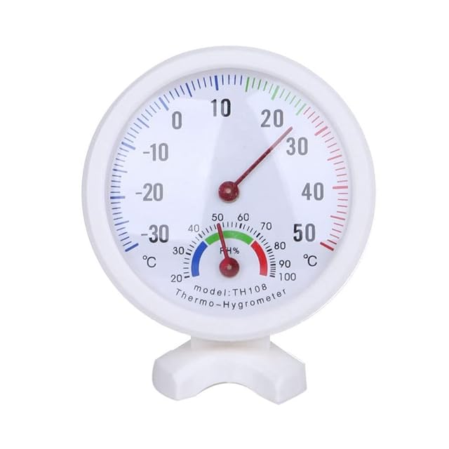 Flashing Mini Clock Scale Thermometer Hygrometer Home Office Wall Mounted Indoor Temperature