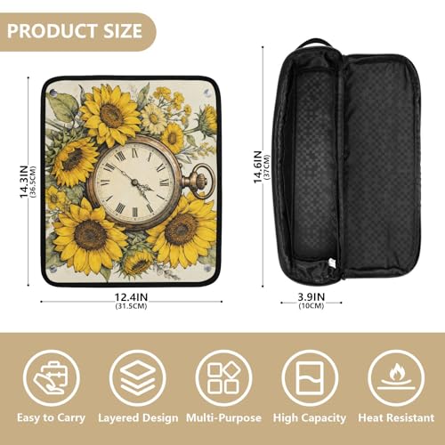 Bolsa de Viaje para Herramientas de Cabello con Almohadilla Resistente al Calor para Plancha, Alisadores, Rizos - Accesorio de Viaje Portátil miniatura 4